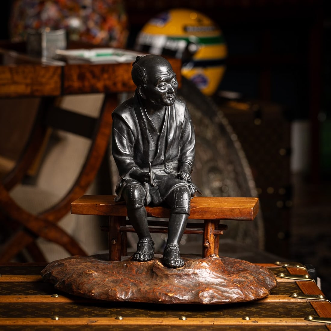 ANTIQUE 19thC JAPANESE MEIJI PERIOD TAKAAKIA BRONZE OKIMONO C.1890 - 2