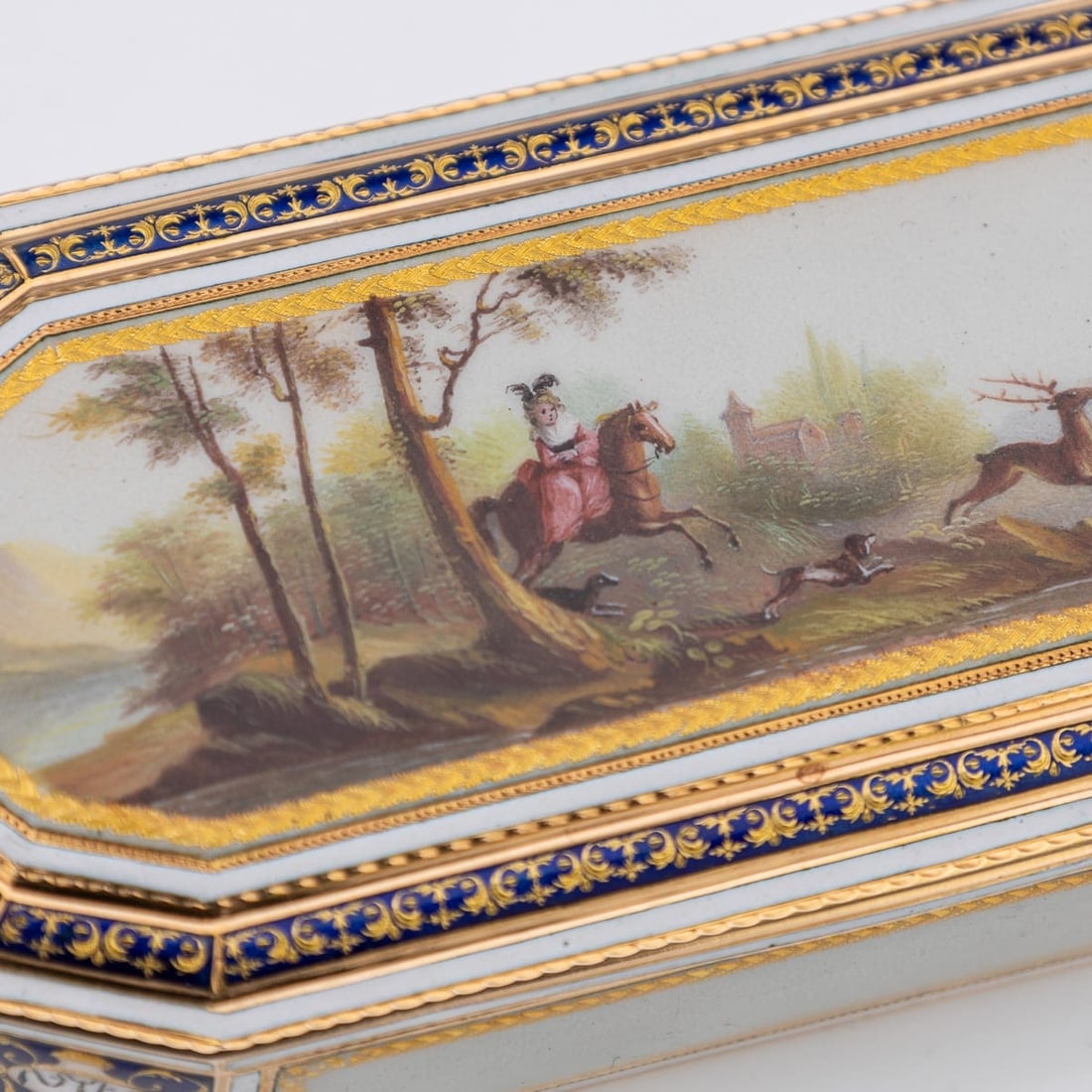 ANTIQUE 18thC GERMAN 18k GOLD & ENAMEL SNUFF BOX, FRERES JORDAN, HANAU c.1790 - 11