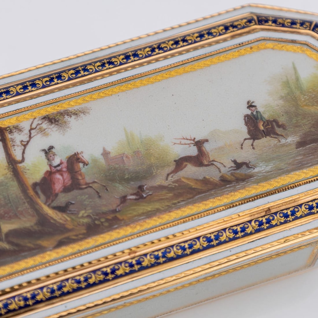 ANTIQUE 18thC GERMAN 18k GOLD & ENAMEL SNUFF BOX, FRERES JORDAN, HANAU c.1790 - 12