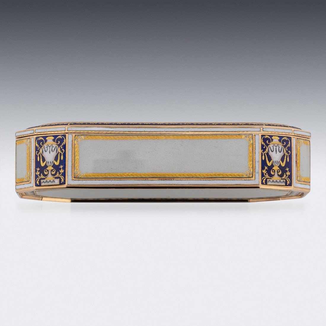 ANTIQUE 18thC GERMAN 18k GOLD & ENAMEL SNUFF BOX, FRERES JORDAN, HANAU c.1790 - 5