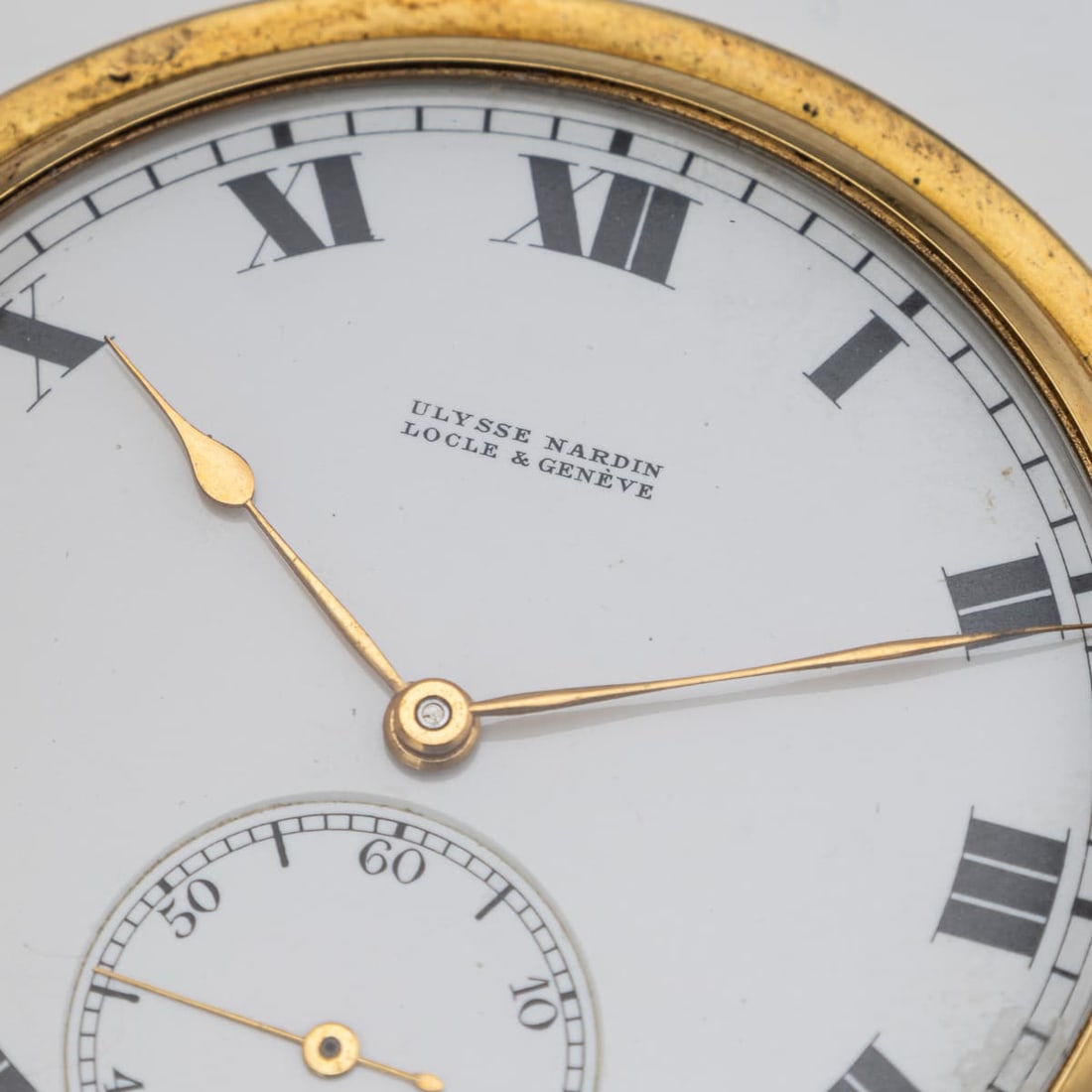 ANTIQUE 20thC SWISS 18K GOLD ULYSSE NARDIN LOCLE & GENÈVE POCKET WATCH - 7