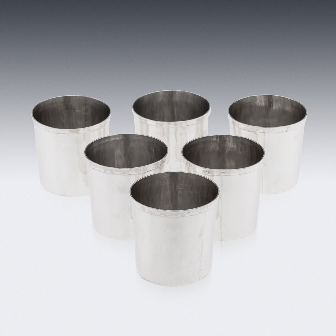 VINTAGE 20thC ITALIAN SOLID SILVER ICE BUCKET & SIX BEAKERS, FLORENCE c.1970 - 10