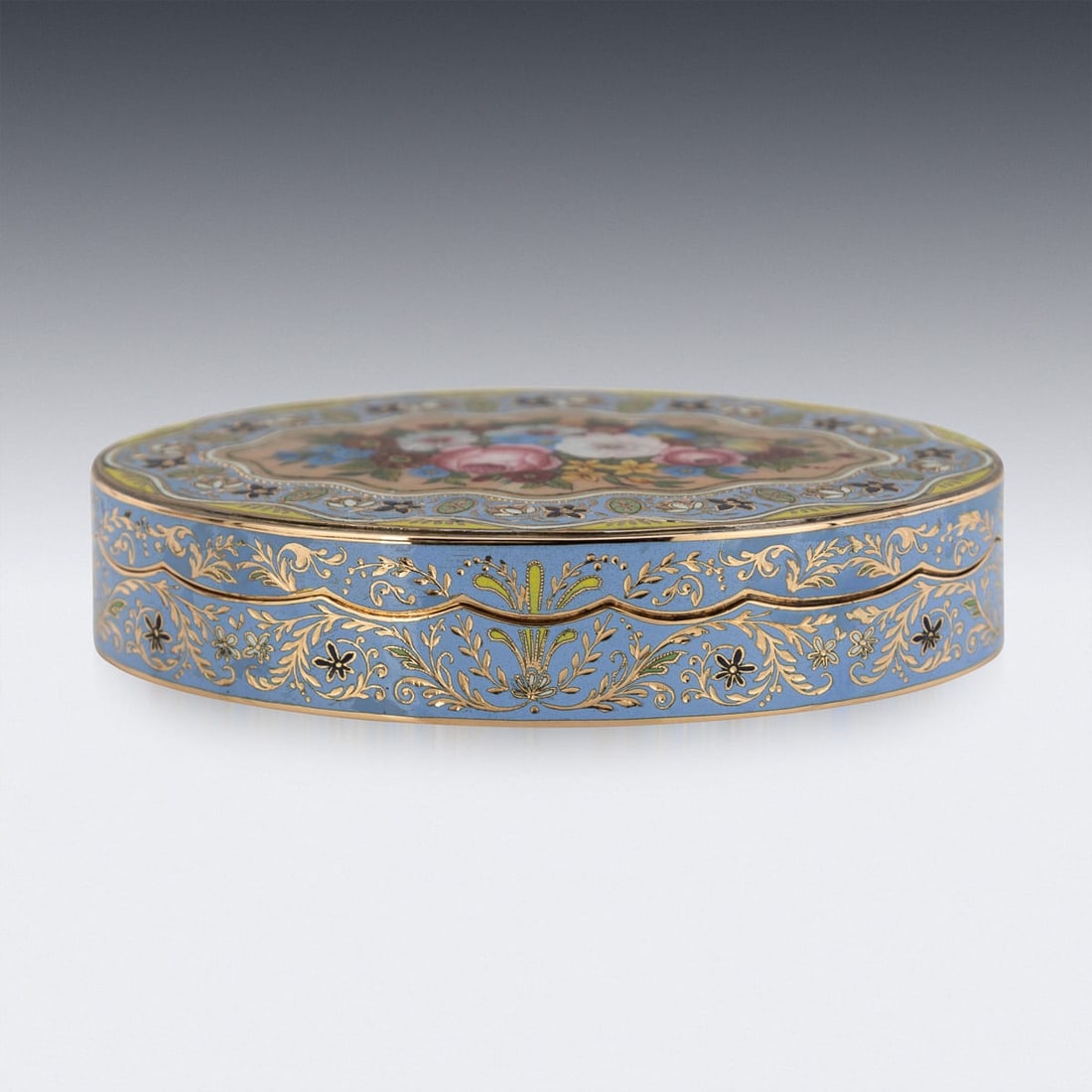 ANTIQUE 19thC SWISS 18k SOLID GOLD & ENAMEL SNUFF BOX, GENEVA c.1830 - 13