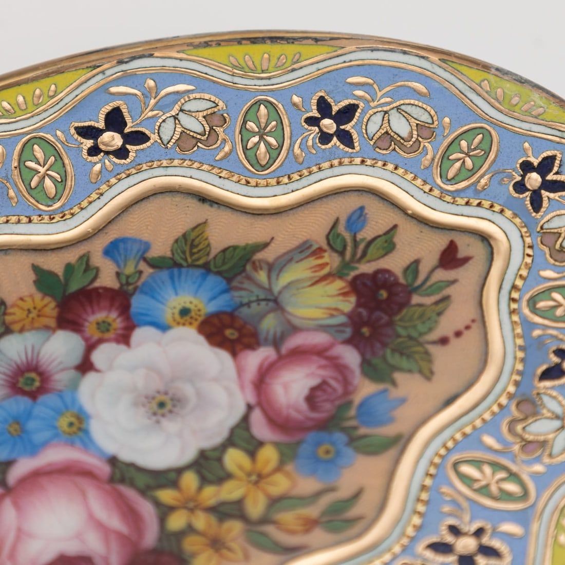ANTIQUE 19thC SWISS 18k SOLID GOLD & ENAMEL SNUFF BOX, GENEVA c.1830 - 17