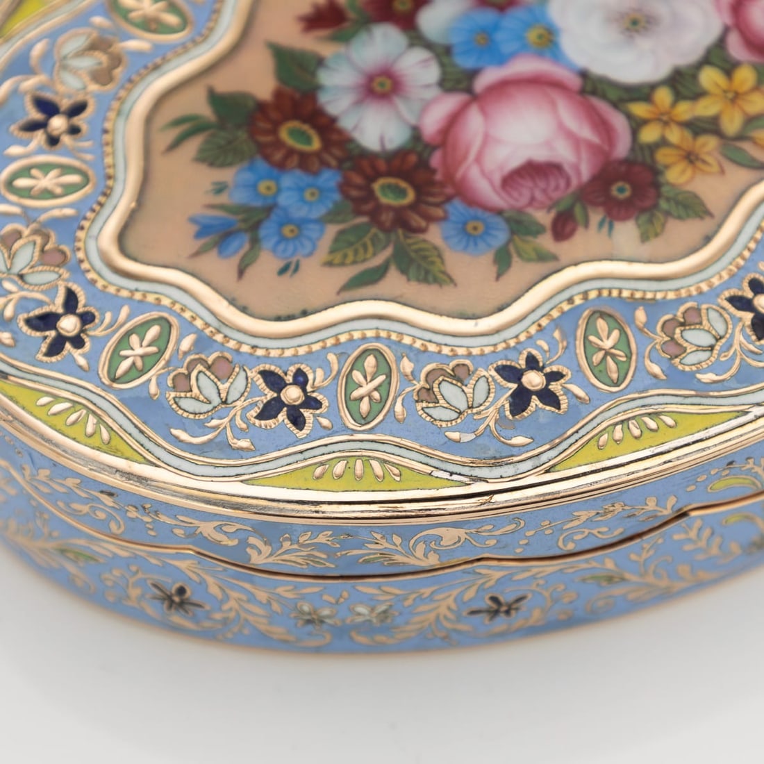 ANTIQUE 19thC SWISS 18k SOLID GOLD & ENAMEL SNUFF BOX, GENEVA c.1830 - 20