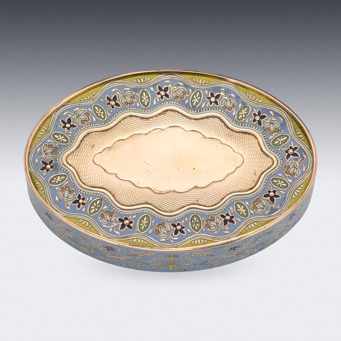 ANTIQUE 19thC SWISS 18k SOLID GOLD & ENAMEL SNUFF BOX, GENEVA c.1830 - 9