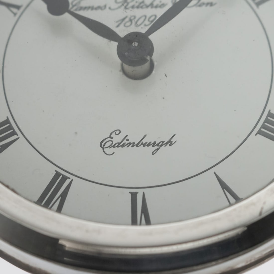 UNUSUAL 20thC SOLID SILVER HORSE RACING CLOCK, EDINBURGH c.1983 - 12
