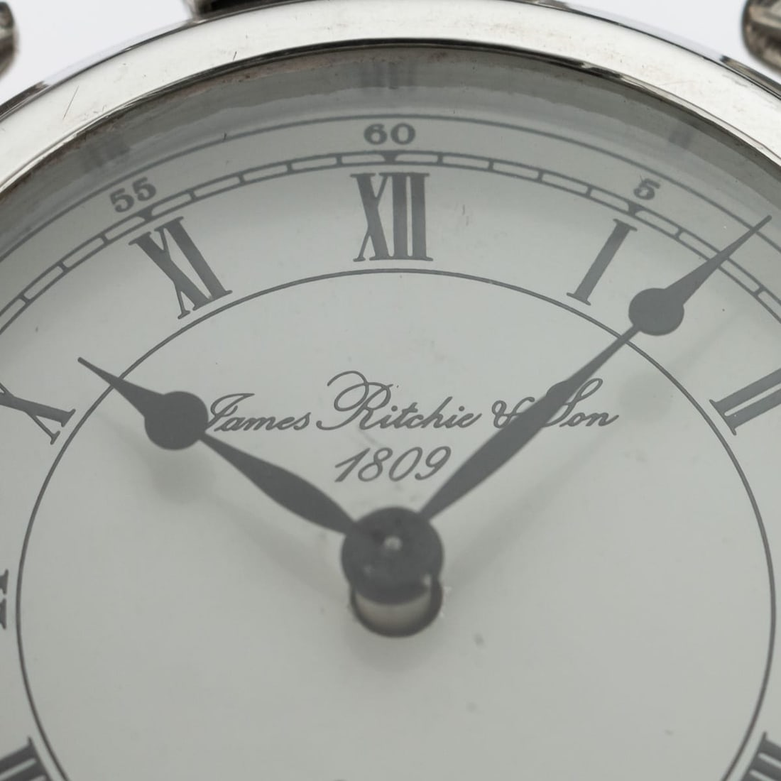 UNUSUAL 20thC SOLID SILVER HORSE RACING CLOCK, EDINBURGH c.1983 - 15
