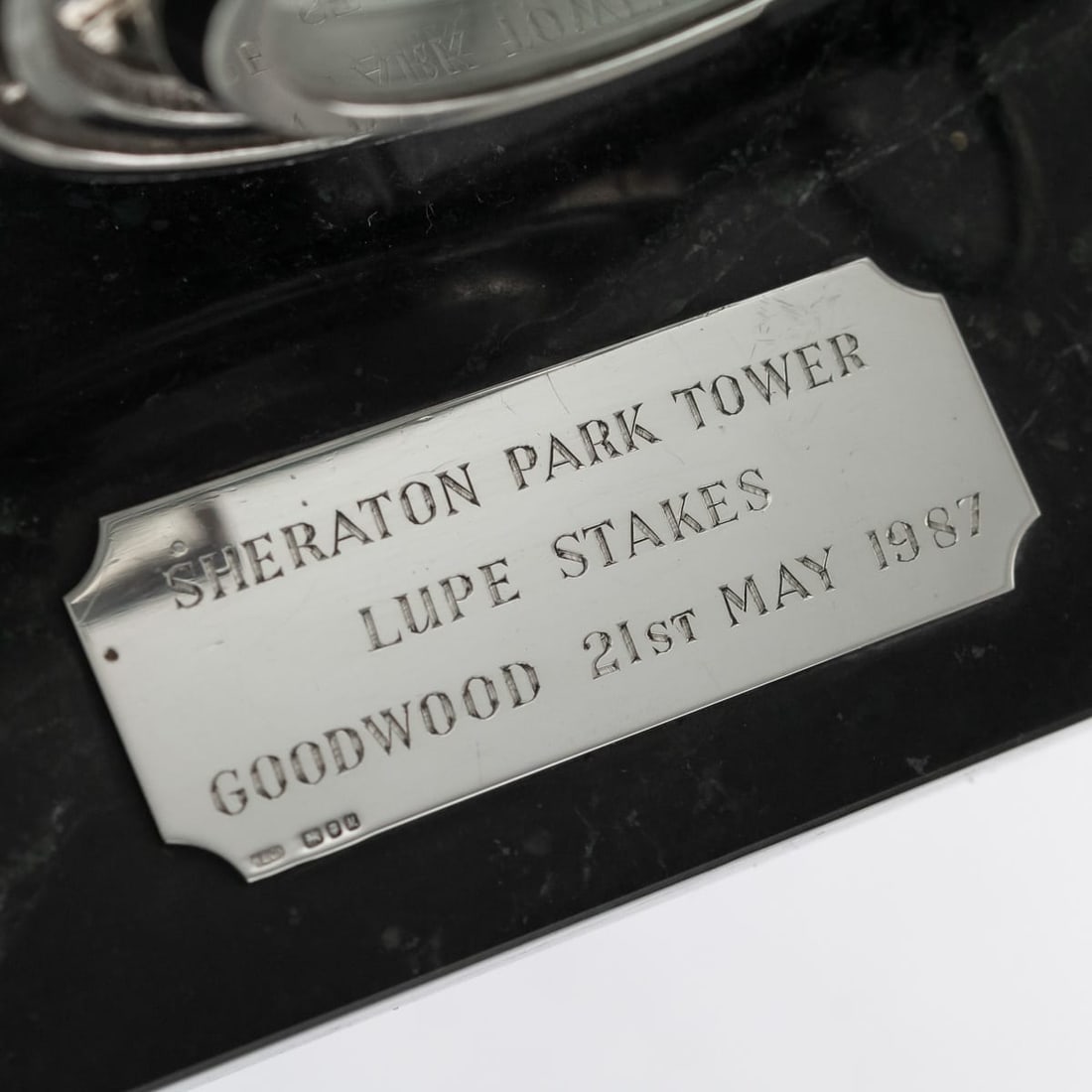 UNUSUAL 20thC SOLID SILVER HORSE RACING CLOCK, EDINBURGH c.1983 - 18