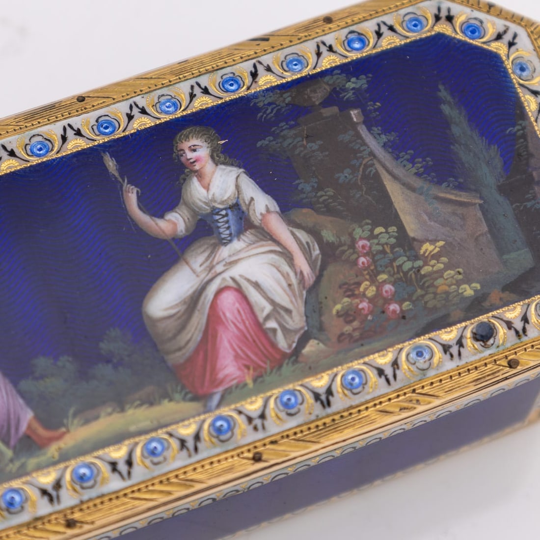 ANTIQUE 19thC GERMAN 18K GOLD & ENAMEL SNUFF BOX, HANAU c.1820 - 16