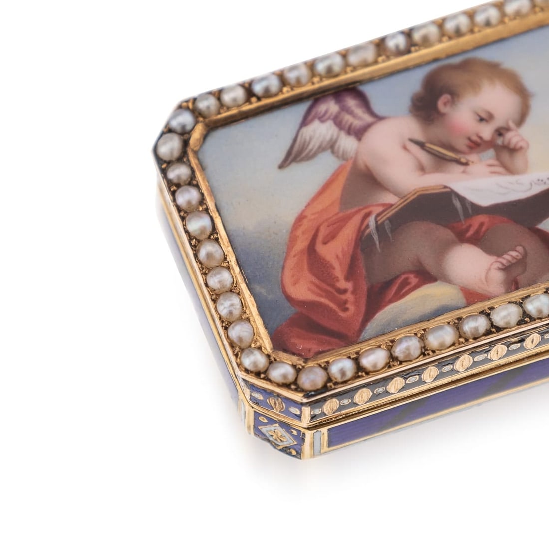 ANTIQUE 19thC SWISS 18k GOLD & ENAMEL VINAIGRETTE, JEAN-GEORGES RÉMOND c.1800 - 10