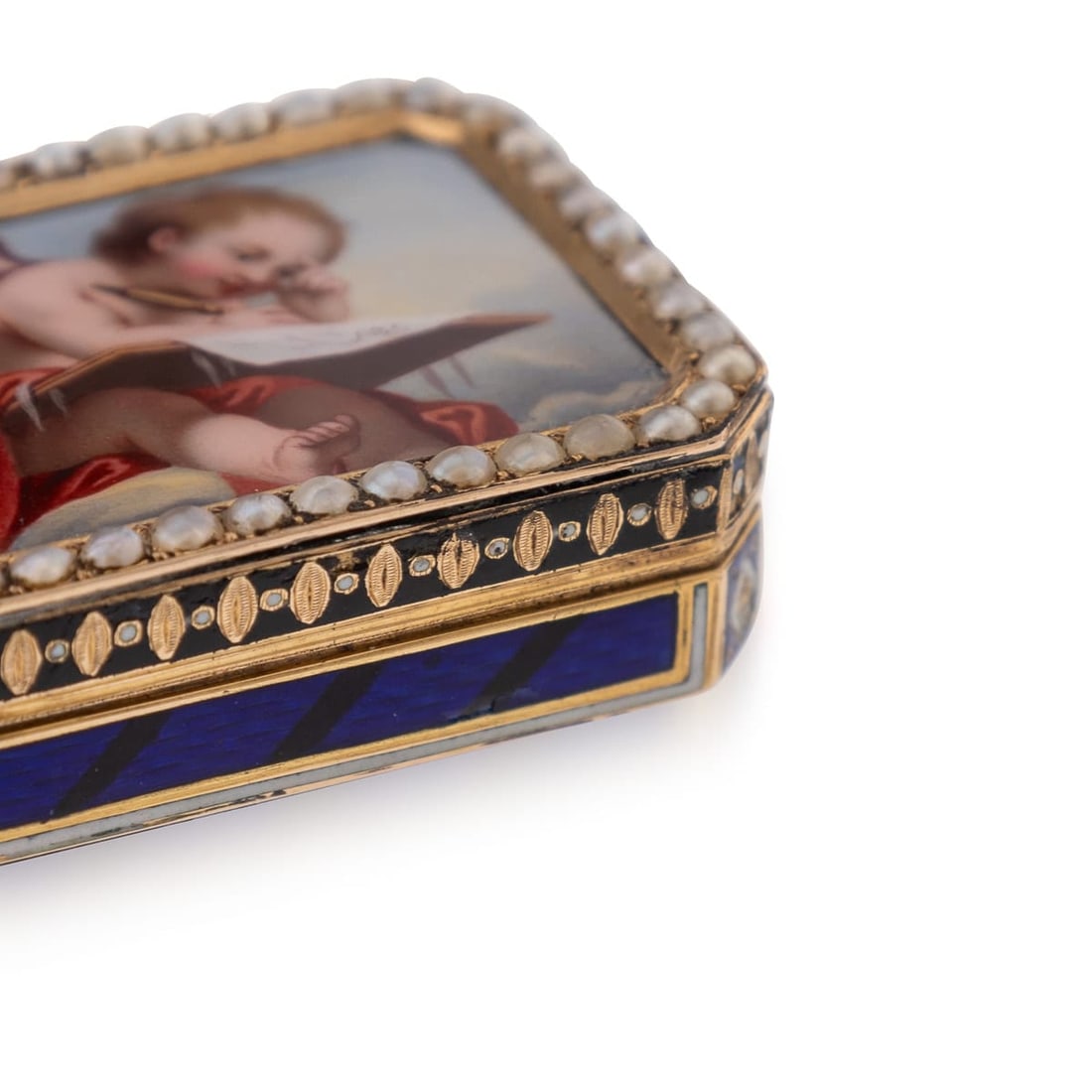 ANTIQUE 19thC SWISS 18k GOLD & ENAMEL VINAIGRETTE, JEAN-GEORGES RÉMOND c.1800 - 11