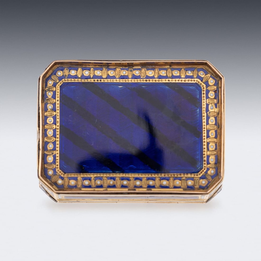 ANTIQUE 19thC SWISS 18k GOLD & ENAMEL VINAIGRETTE, JEAN-GEORGES RÉMOND c.1800 - 6
