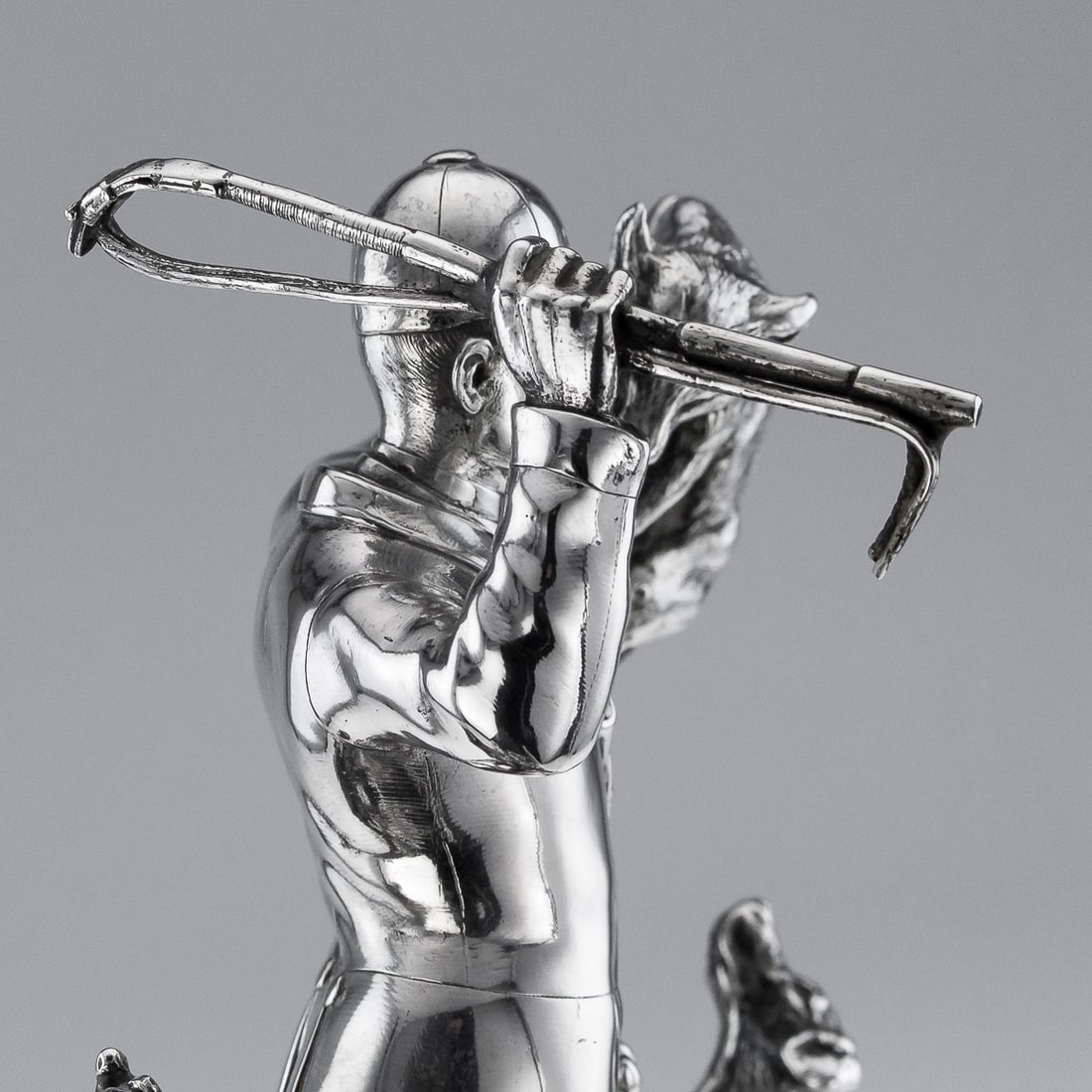 ANTIQUE 19thC VICTORIAN SOLID SILVER HUNTING TROPHY, ELKINGTON c.1894 - 10