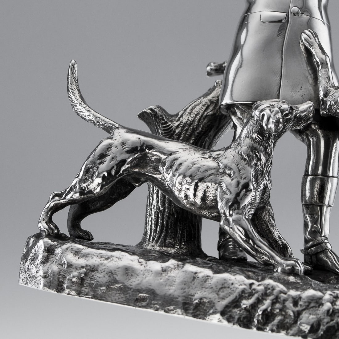 ANTIQUE 19thC VICTORIAN SOLID SILVER HUNTING TROPHY, ELKINGTON c.1894 - 12