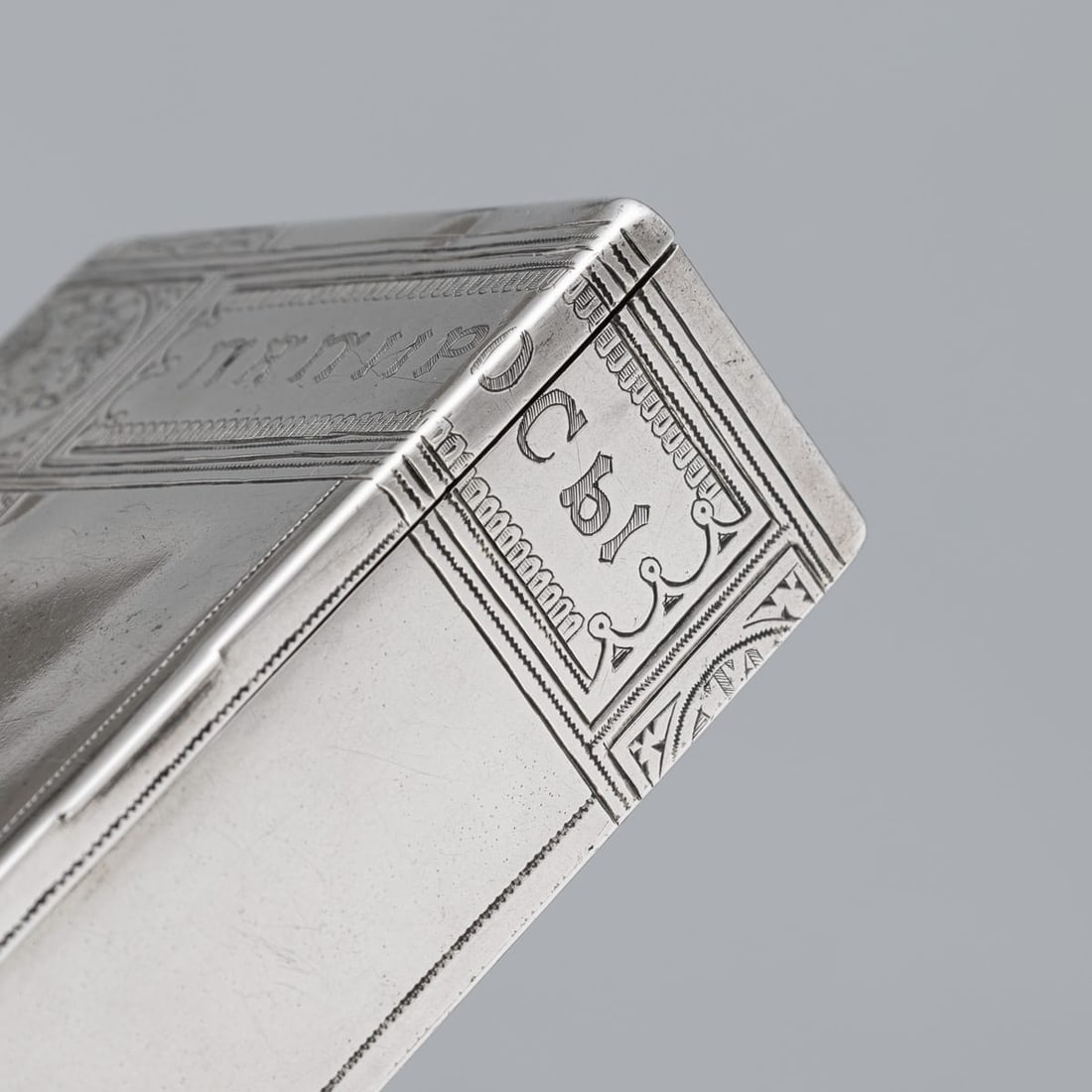 ANTIQUE 19thC IMPERIAL RUSSIAN SOLID SILVER TROMPE L'OEIL CIGARETTE BOX c.1880 - 15