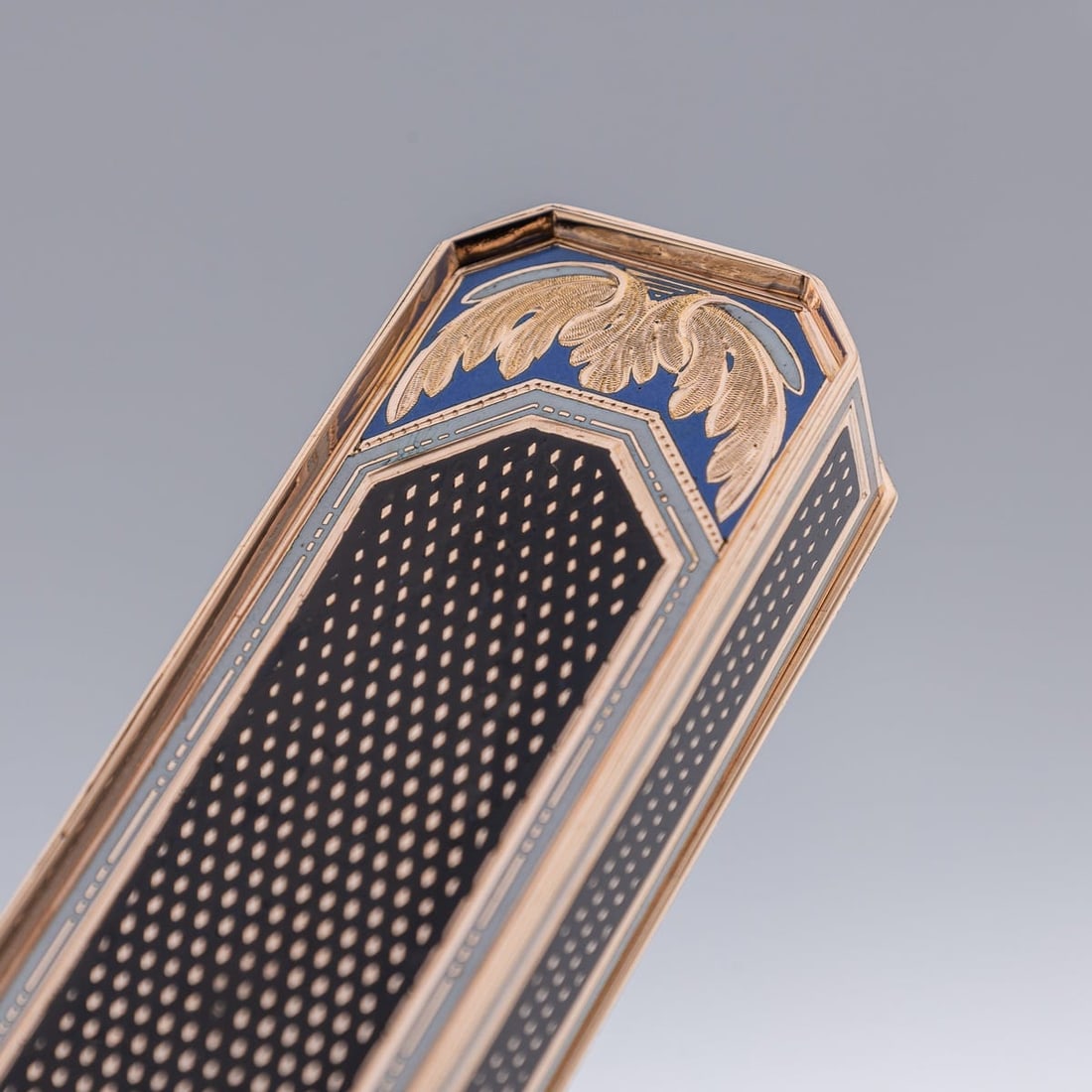 ANTIQUE 19thC GERMAN GOLD & ENAMEL SNUFF BOX, FRERES JORDAN, HANAU c.1800 - 15