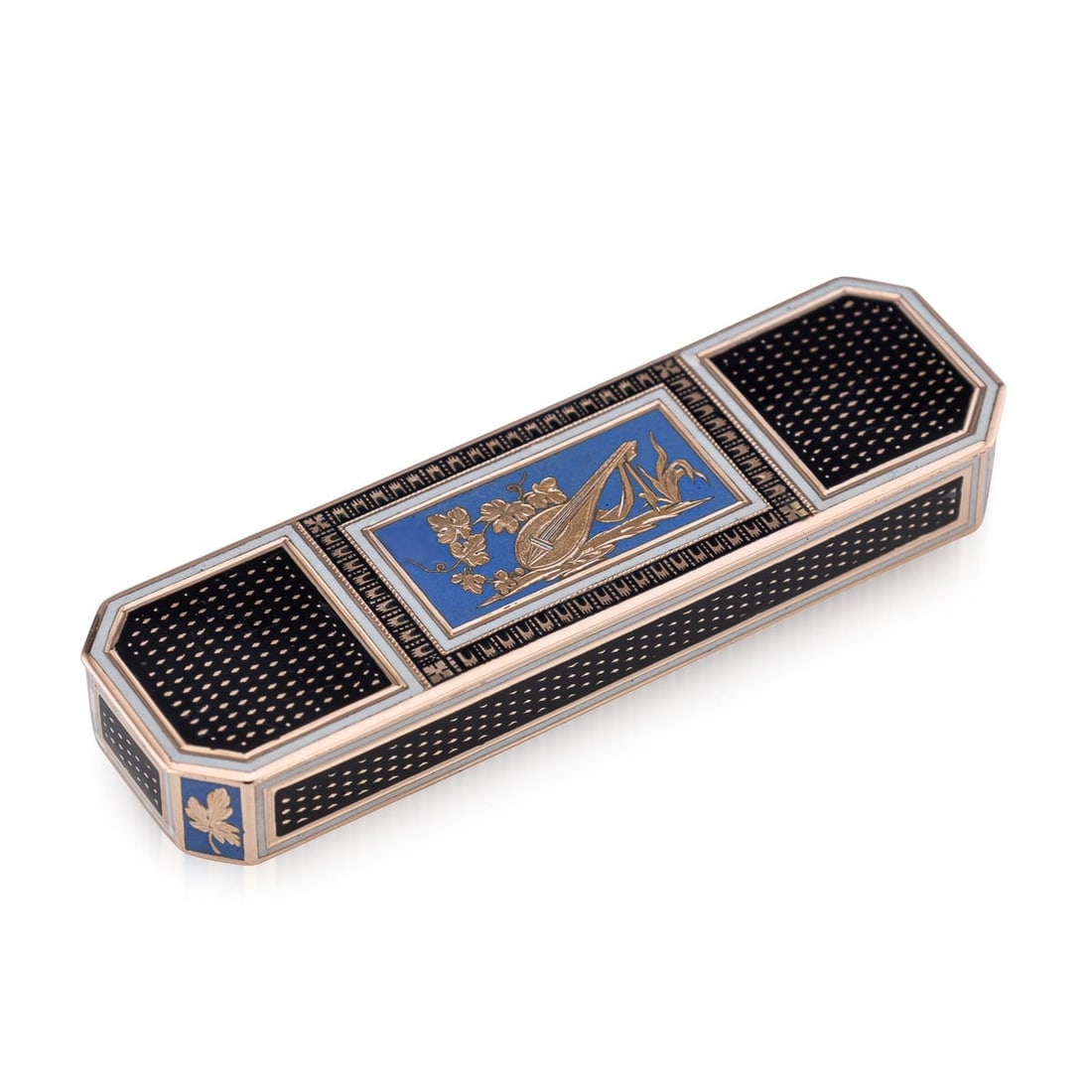 ANTIQUE 19thC GERMAN GOLD & ENAMEL SNUFF BOX, FRERES JORDAN, HANAU c.1800 (1 of 16)
