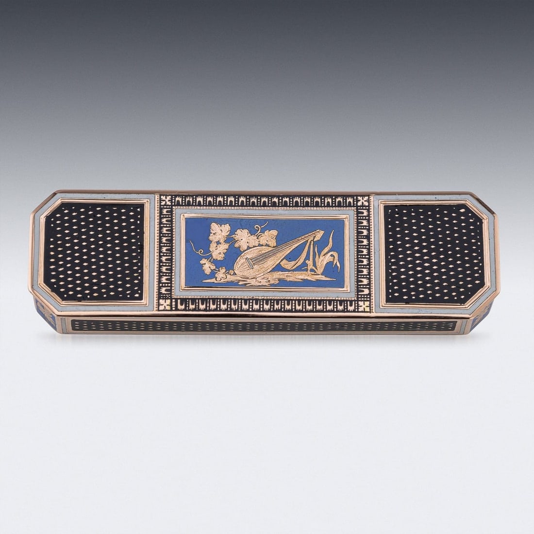 ANTIQUE 19thC GERMAN GOLD & ENAMEL SNUFF BOX, FRERES JORDAN, HANAU c.1800 - 3