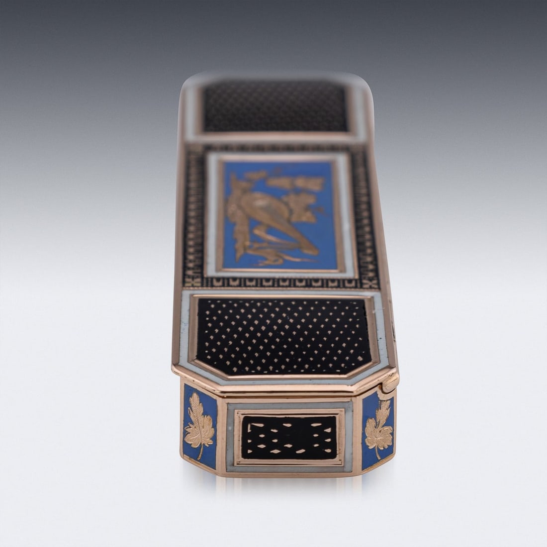 ANTIQUE 19thC GERMAN GOLD & ENAMEL SNUFF BOX, FRERES JORDAN, HANAU c.1800 - 4