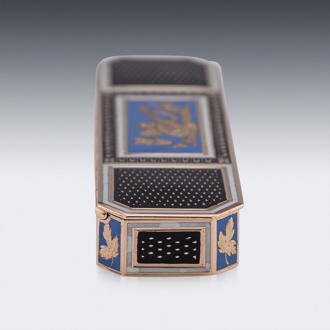 ANTIQUE 19thC GERMAN GOLD & ENAMEL SNUFF BOX, FRERES JORDAN, HANAU c.1800 - 6