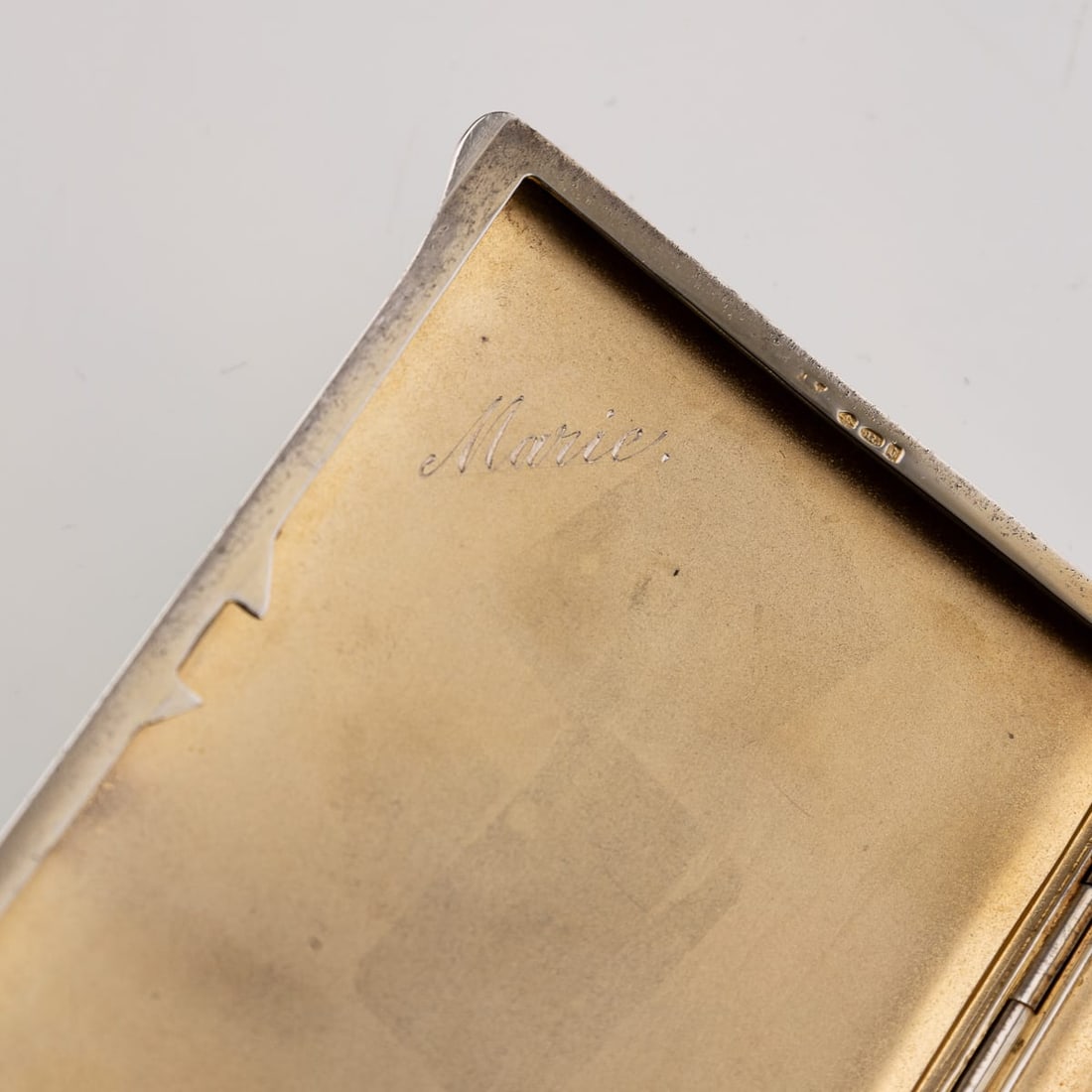 20thC ART DECO SOLID SILVER & GUILLOCHE ENAMEL CIGARETTE CASE c.1929 - 10