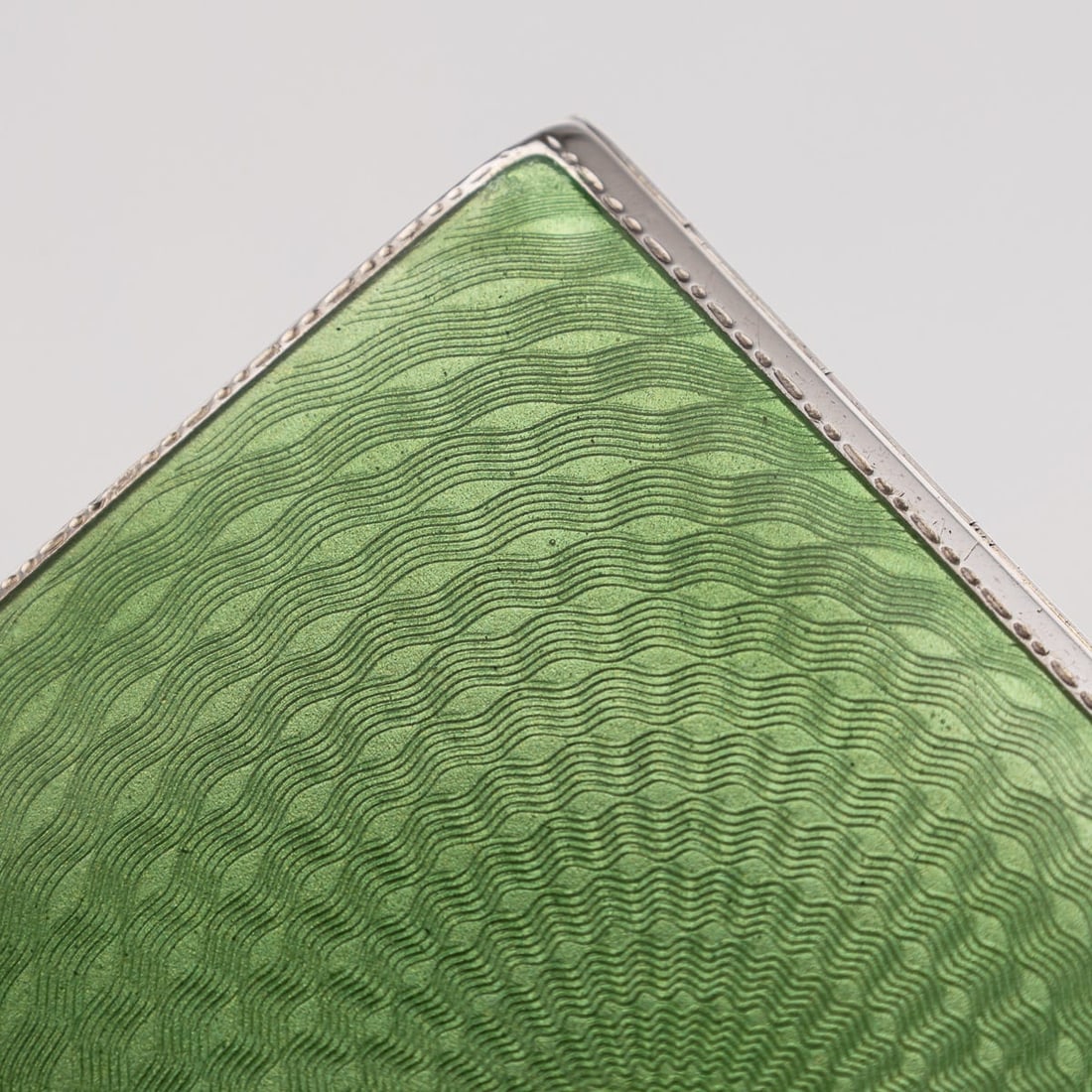 20thC ART DECO SOLID SILVER & GUILLOCHE ENAMEL CIGARETTE CASE c.1929 - 16