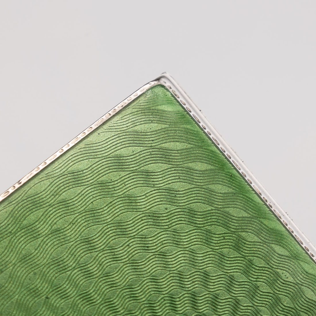 20thC ART DECO SOLID SILVER & GUILLOCHE ENAMEL CIGARETTE CASE c.1929 - 17