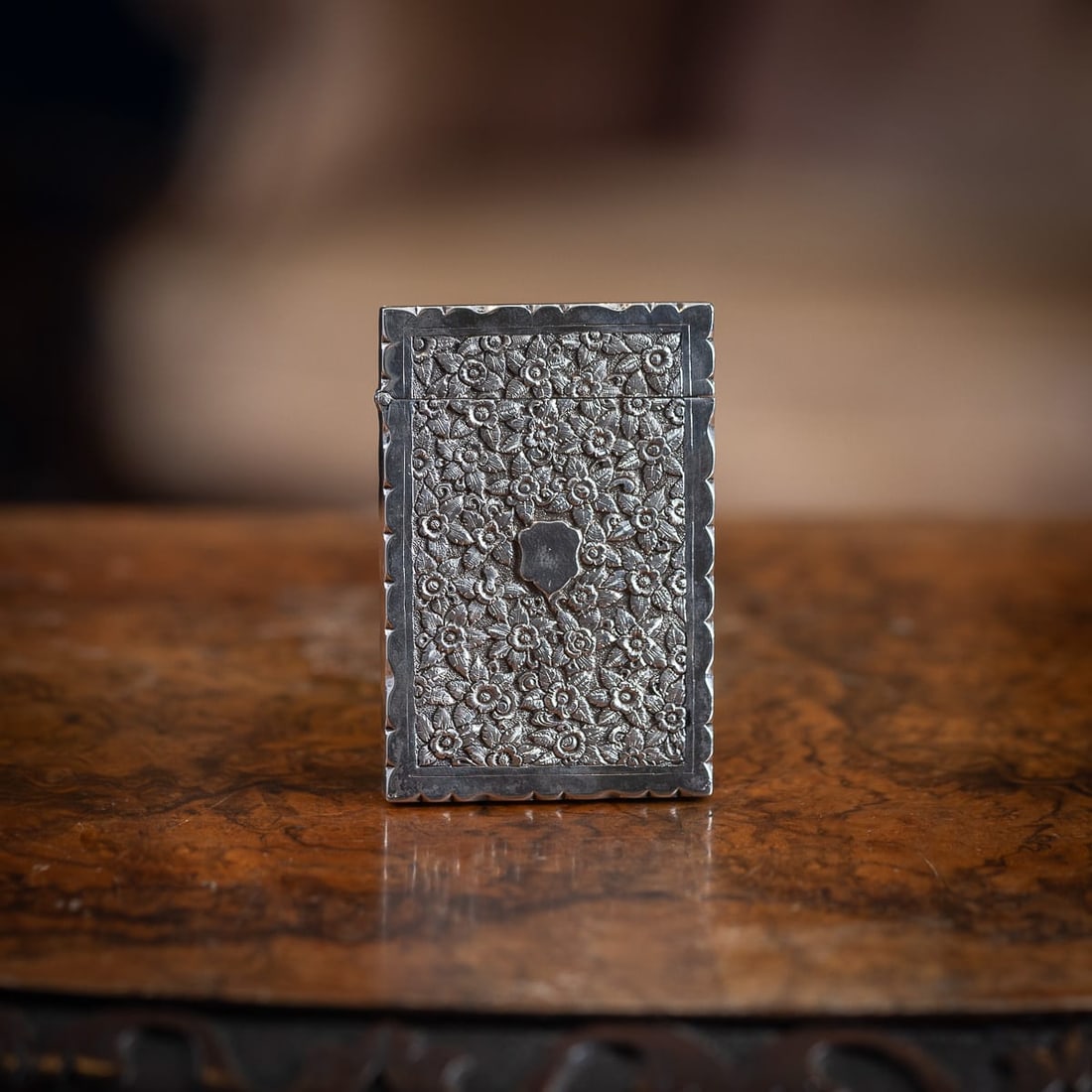 ANTIQUE 19thC INDIAN KUTCH SOLID SILVER CIGARETTE CASE c.1890 - 2
