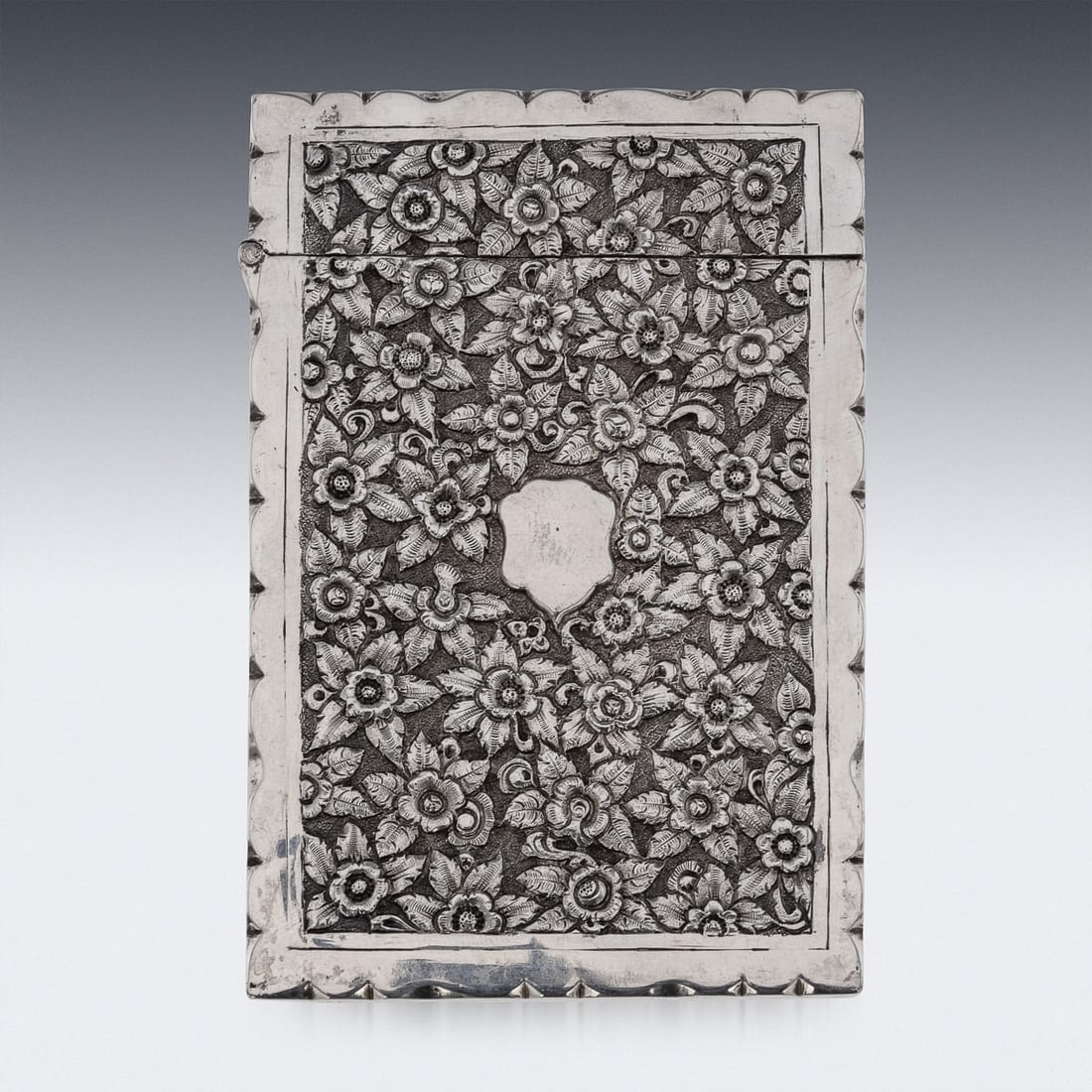 ANTIQUE 19thC INDIAN KUTCH SOLID SILVER CIGARETTE CASE c.1890 - 3