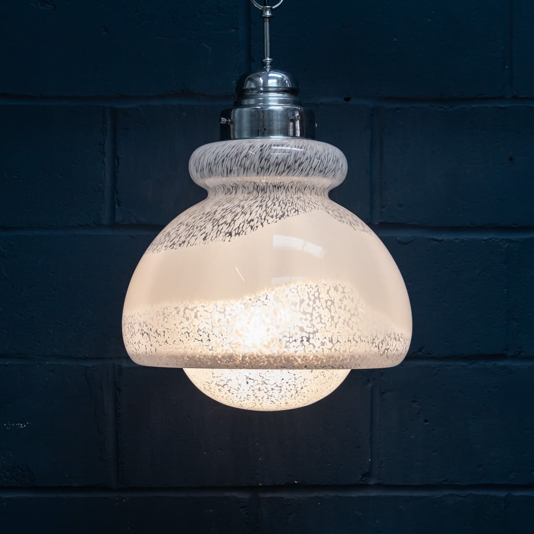 VINTAGE 20thC ITALIAN PENDANT LAMP, MURANO, VENICE c.1970 - 4