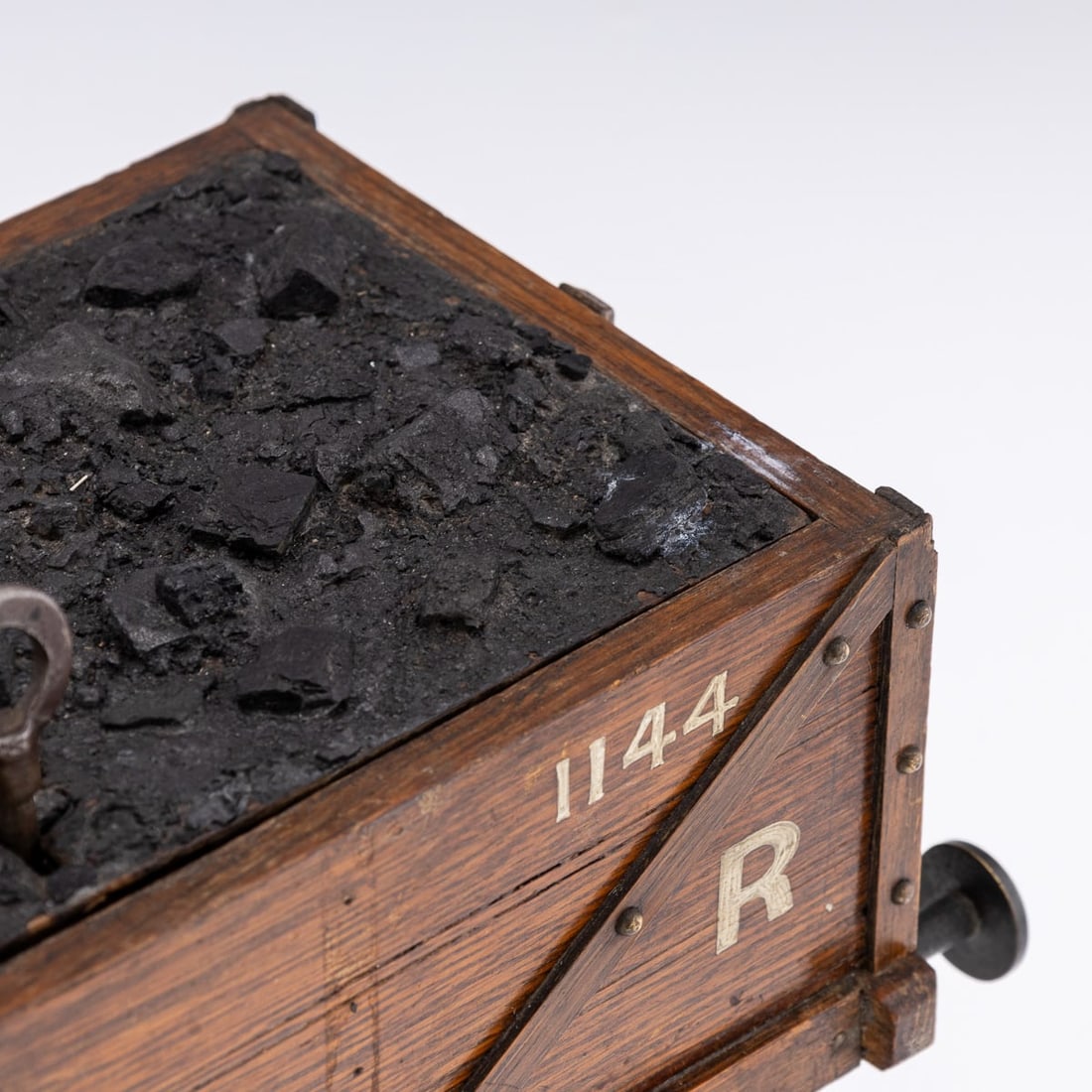 ANTIQUE 20thC EDWARDIAN OAK GWR RAILWAY LOCOMOTIVE TENDER BOX c.1900 - 10