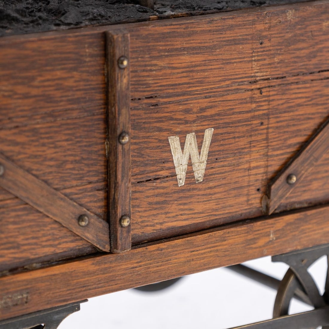 ANTIQUE 20thC EDWARDIAN OAK GWR RAILWAY LOCOMOTIVE TENDER BOX c.1900 - 19