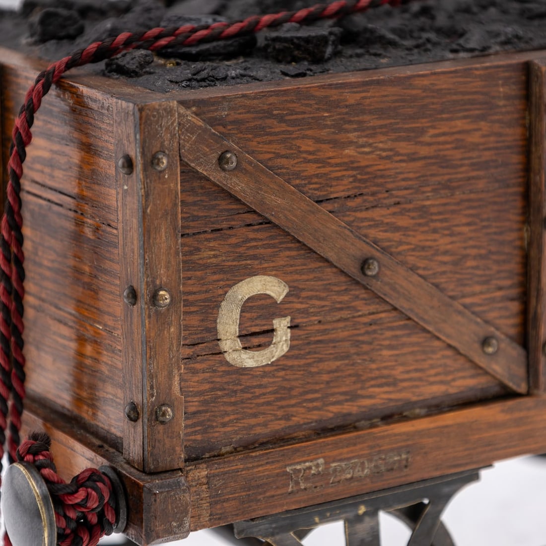 ANTIQUE 20thC EDWARDIAN OAK GWR RAILWAY LOCOMOTIVE TENDER BOX c.1900 - 20