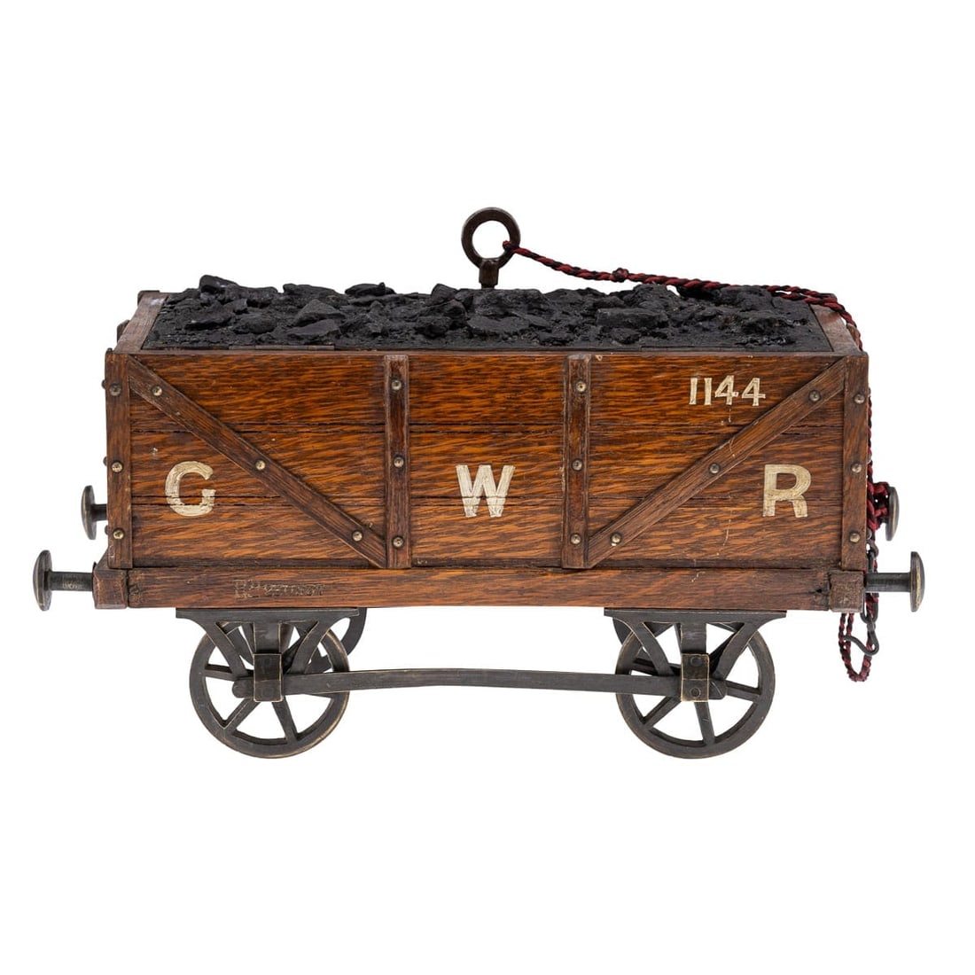 ANTIQUE 20thC EDWARDIAN OAK GWR RAILWAY LOCOMOTIVE TENDER BOX c.1900 - 5