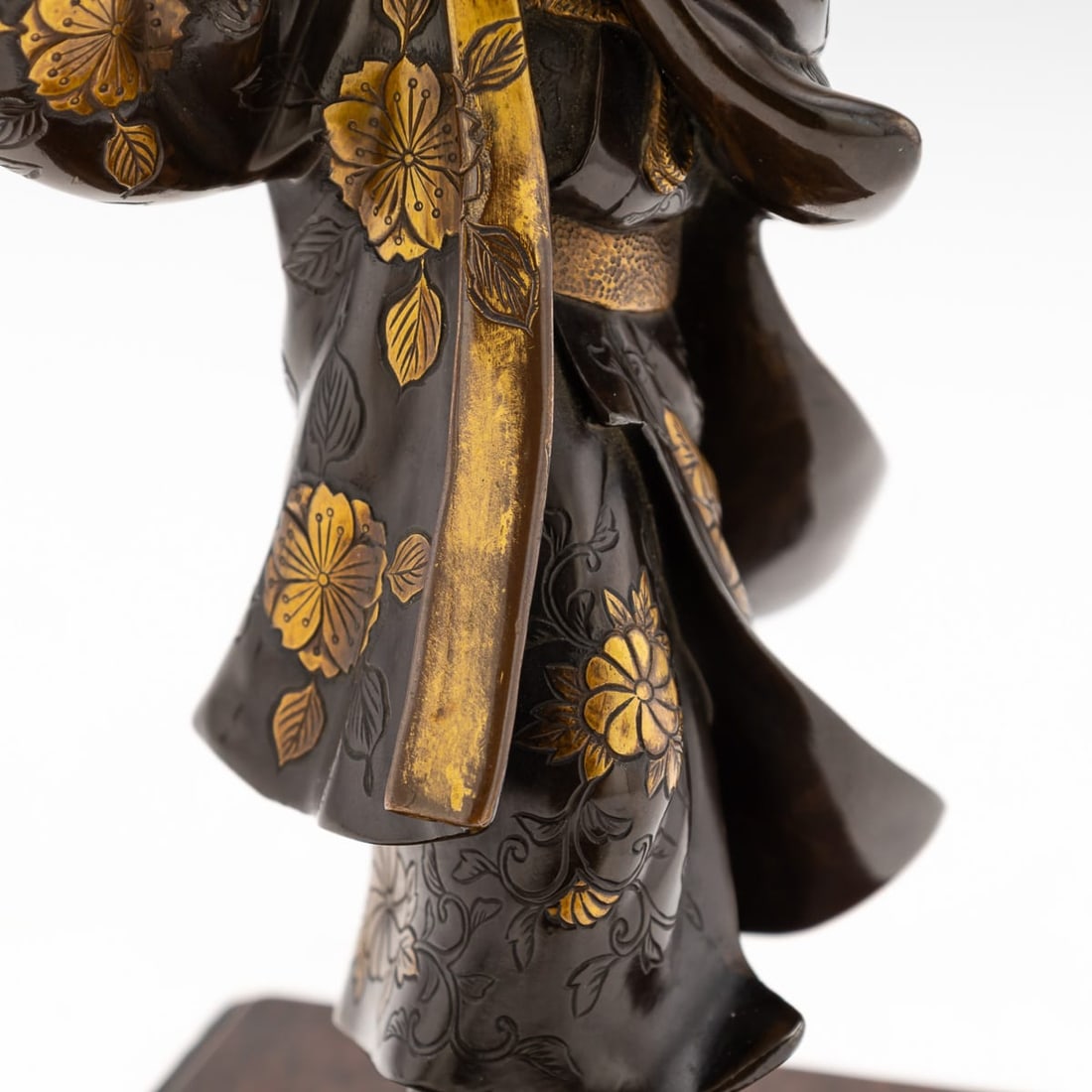 ANTIQUE 19thC JAPANESE GILT BRONZE FIGURE OF A KAWARABAN BY MIYAO EISUKE COMPANY C.1890 - 12