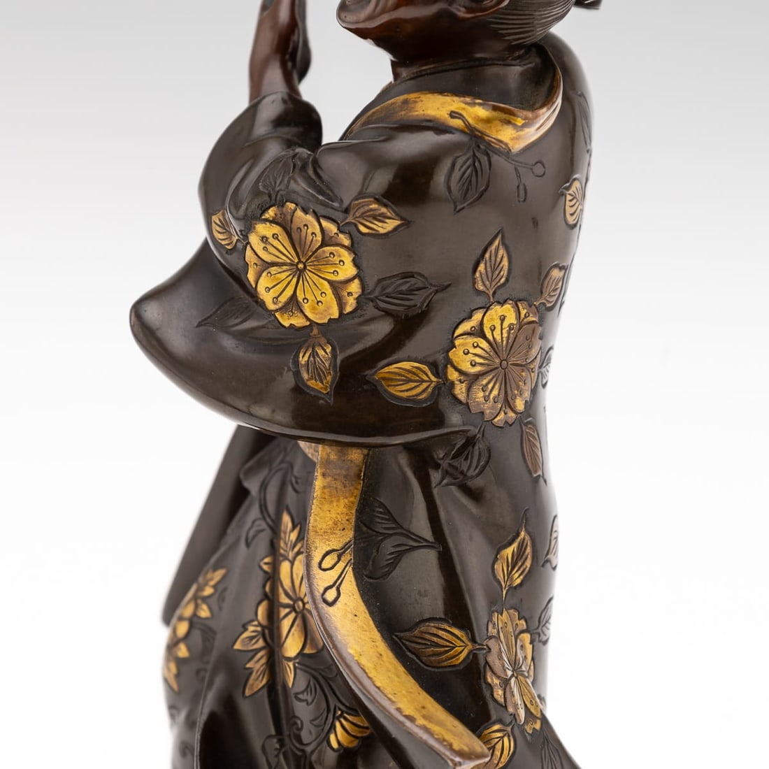ANTIQUE 19thC JAPANESE GILT BRONZE FIGURE OF A KAWARABAN BY MIYAO EISUKE COMPANY C.1890 - 14