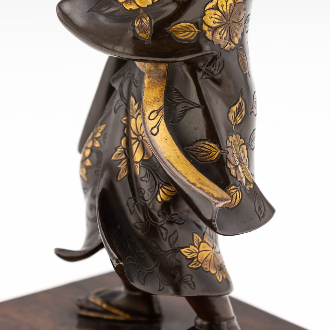 ANTIQUE 19thC JAPANESE GILT BRONZE FIGURE OF A KAWARABAN BY MIYAO EISUKE COMPANY C.1890 - 15