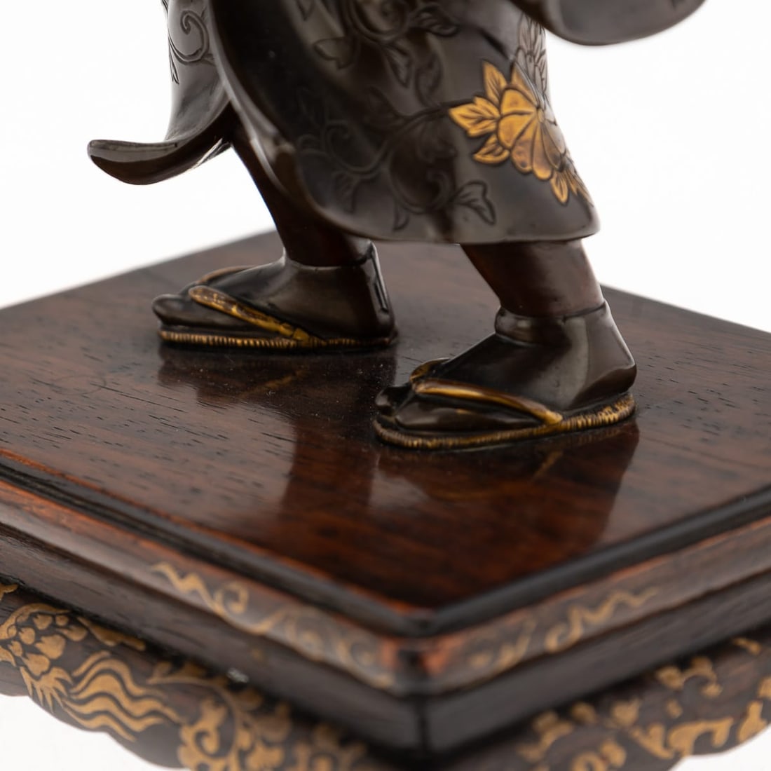 ANTIQUE 19thC JAPANESE GILT BRONZE FIGURE OF A KAWARABAN BY MIYAO EISUKE COMPANY C.1890 - 16