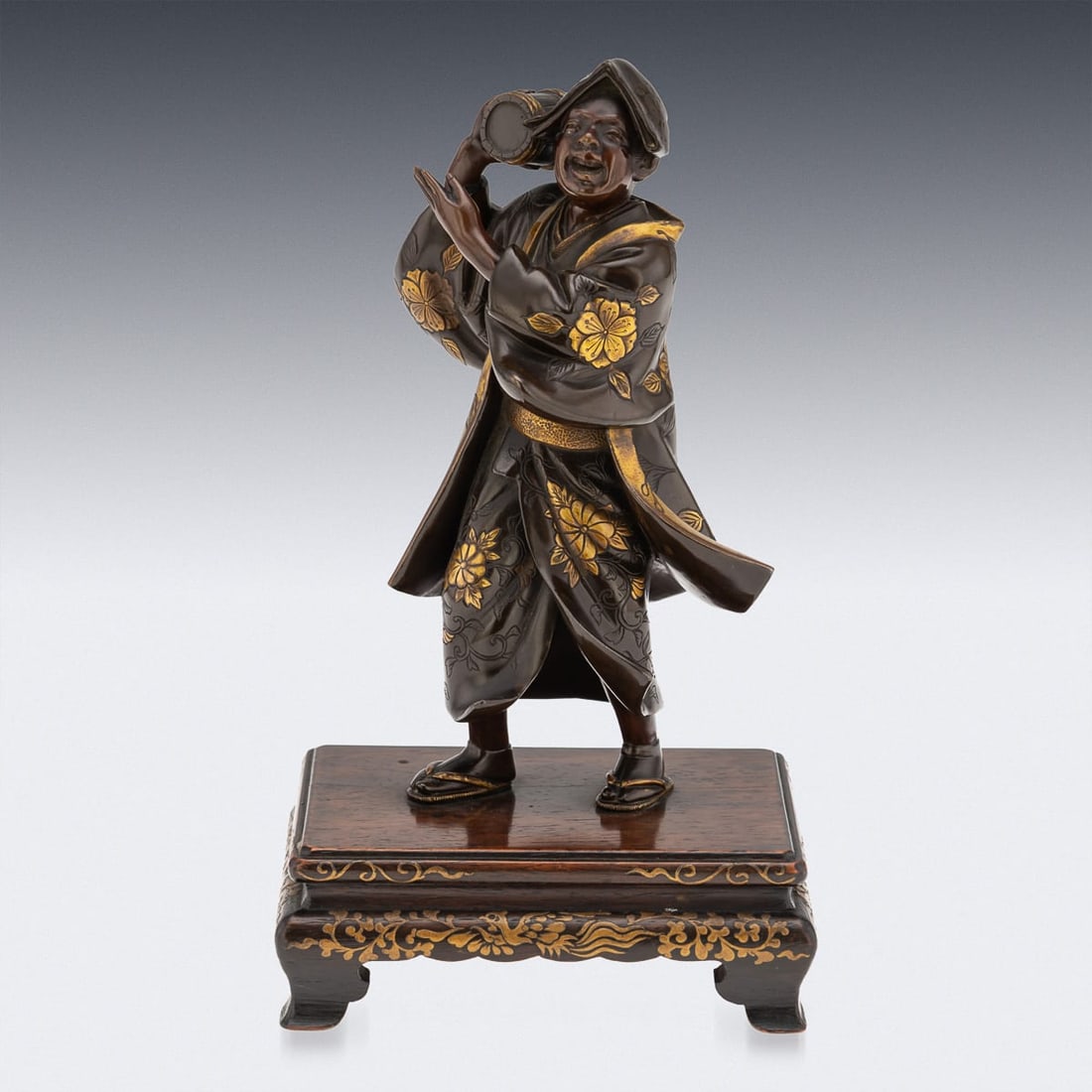ANTIQUE 19thC JAPANESE GILT BRONZE FIGURE OF A KAWARABAN BY MIYAO EISUKE COMPANY C.1890 - 3