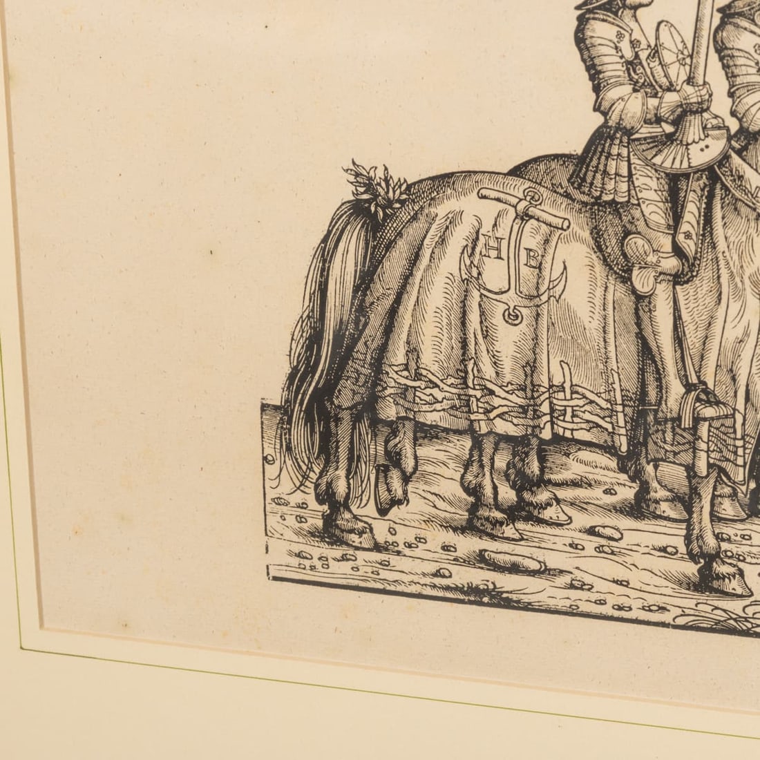 ANTIQUE 19thC GERMAN SET OF THREE FRAMED WOODCUTS FROM "TRIUMPHS OF MAXIMILIAN" - 6
