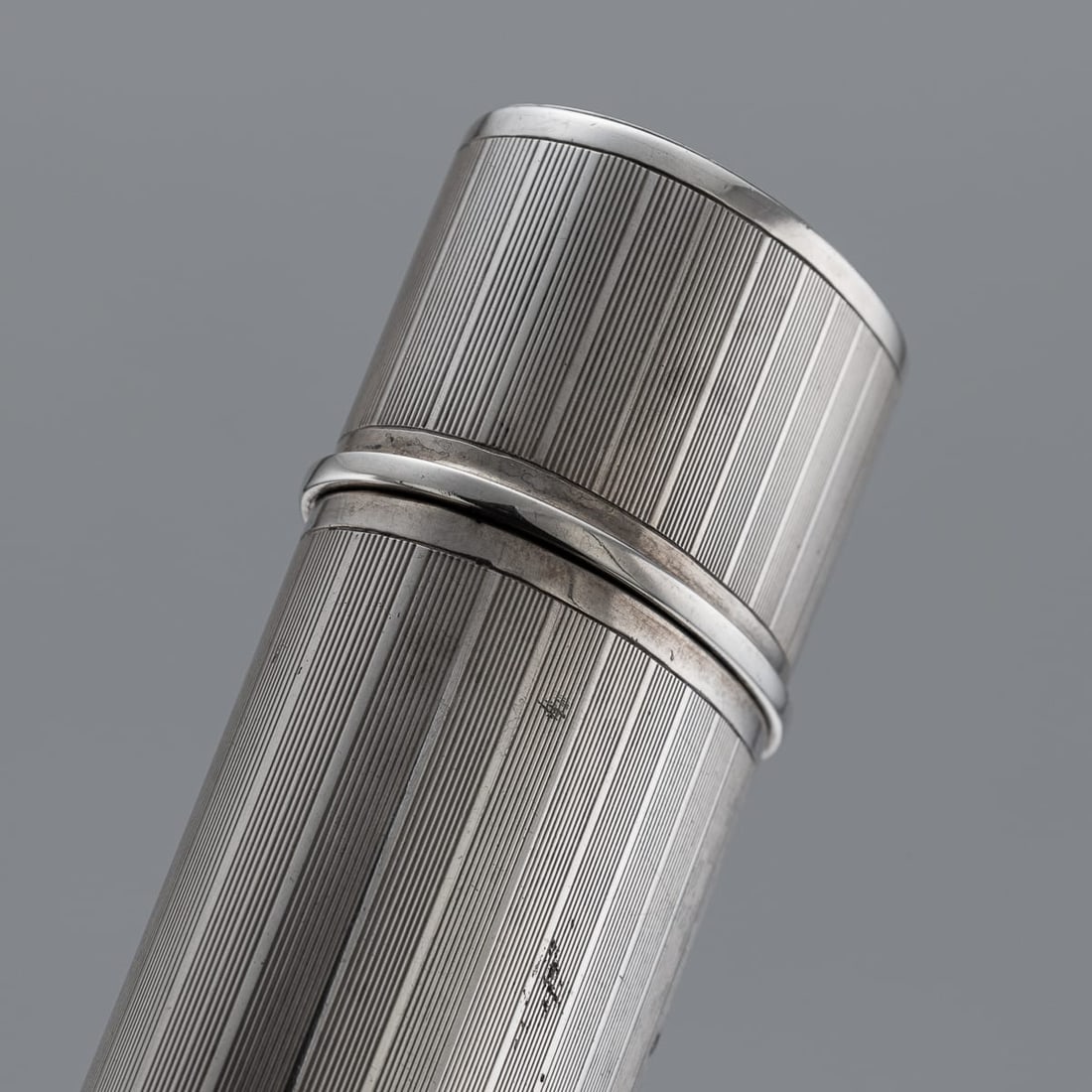 ANTIQUE 20thC AMERICAN SOLID SILVER CIGAR TUBE BY TIFFANY & CO - 12
