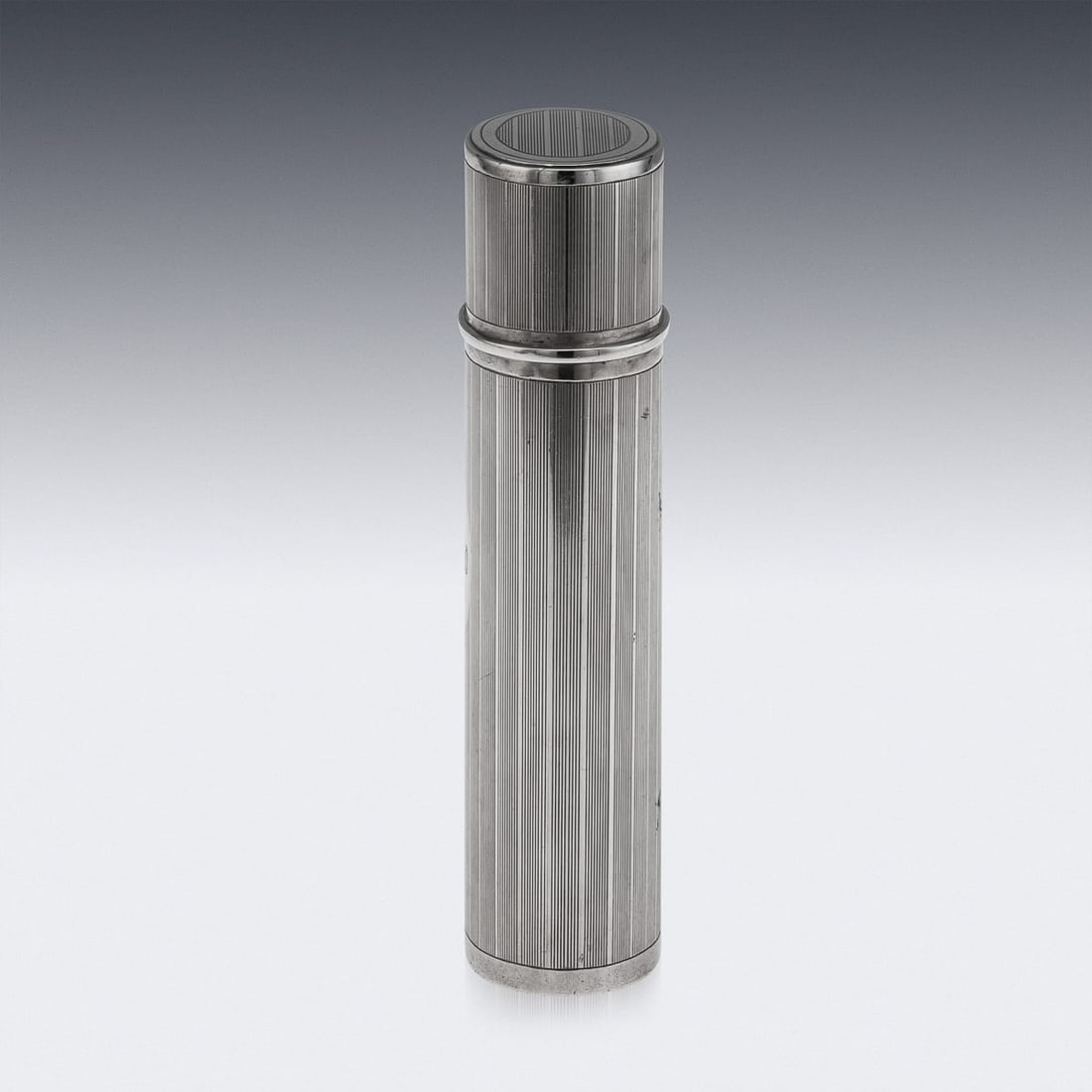 ANTIQUE 20thC AMERICAN SOLID SILVER CIGAR TUBE BY TIFFANY & CO - 4