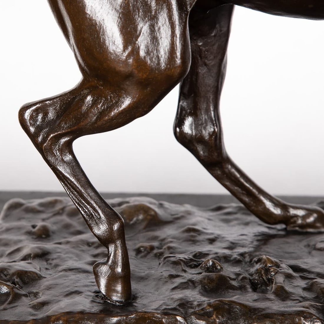ANTIQUE 19thC FRENCH BRONZE OF A POLO PLAYER, JOSEPH CUVELIER c.1870 - 12