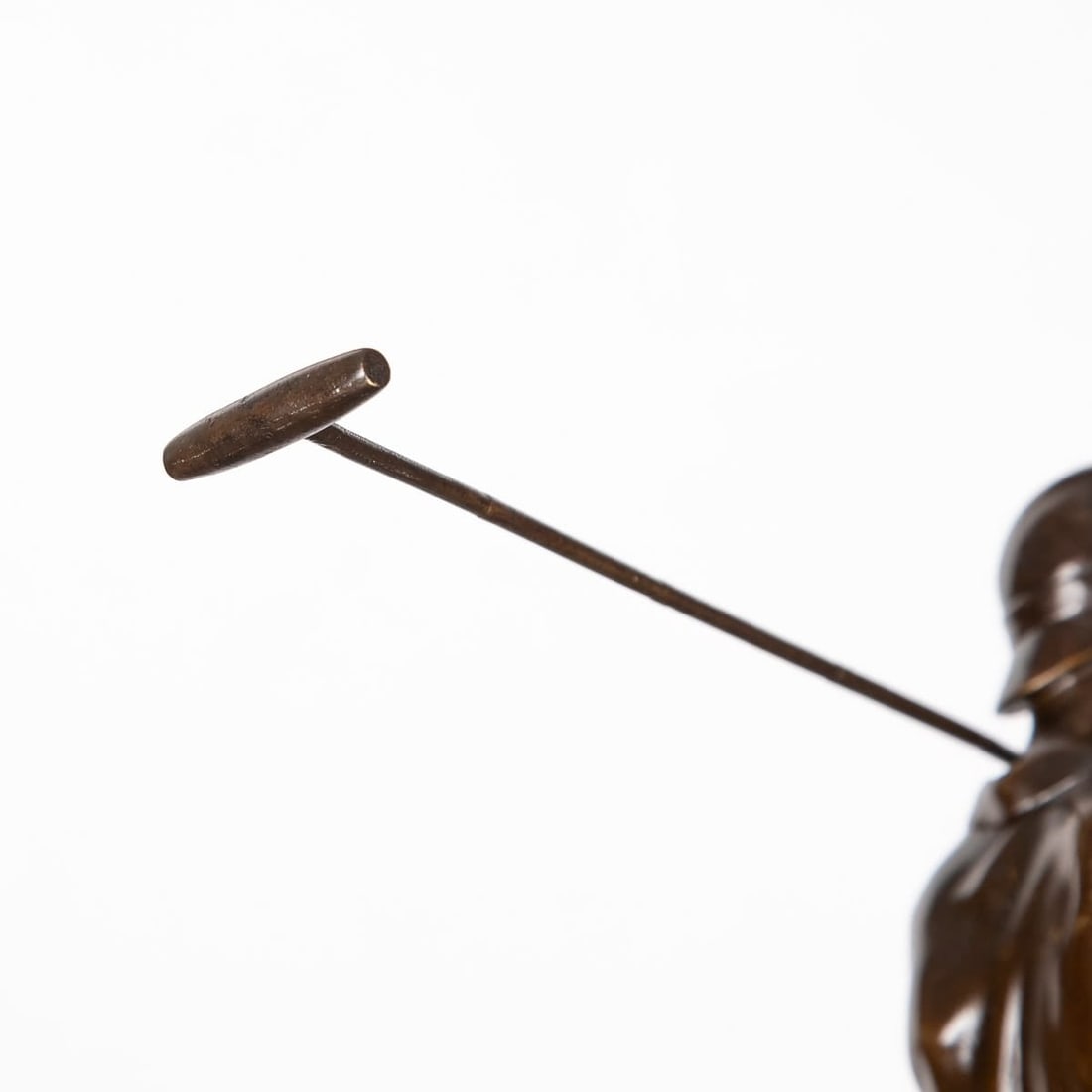 ANTIQUE 19thC FRENCH BRONZE OF A POLO PLAYER, JOSEPH CUVELIER c.1870 - 17