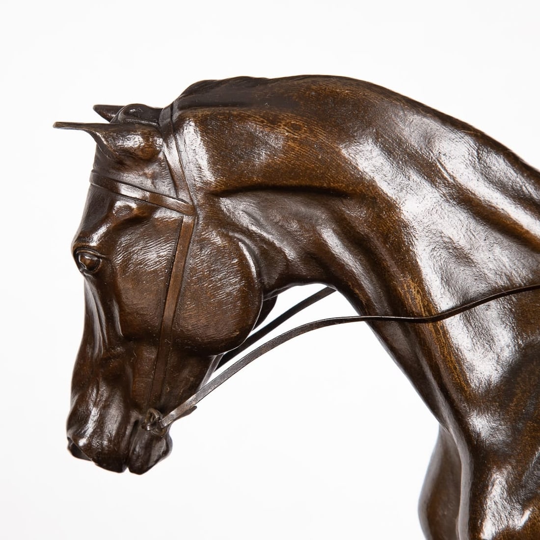 ANTIQUE 19thC FRENCH BRONZE OF A POLO PLAYER, JOSEPH CUVELIER c.1870 - 19