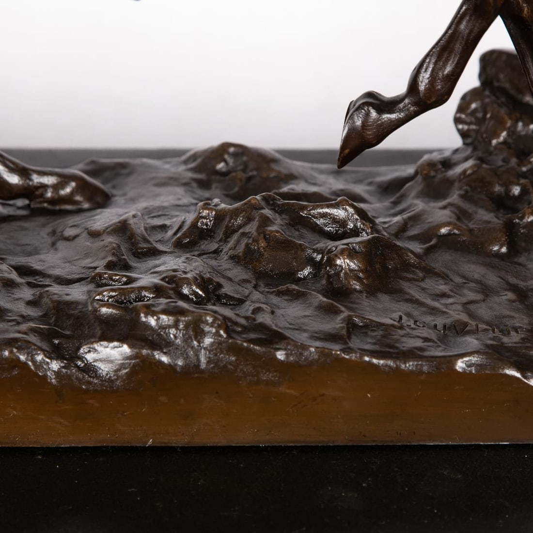 ANTIQUE 19thC FRENCH BRONZE OF A POLO PLAYER, JOSEPH CUVELIER c.1870 - 9
