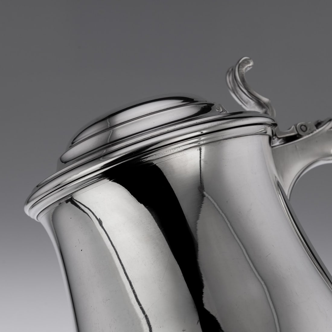 SUPERB 20thC PAIR OF ITALIAN SOLID SILVER LIDDED TANKARDS - 13
