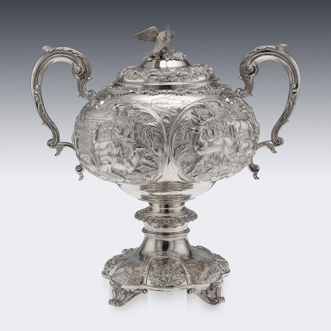 ANTIQUE 19thC WILLIAM IV SOLID SILVER HOT WATER KETTLE / SAMOVAR, LONDON c.1837 - 6