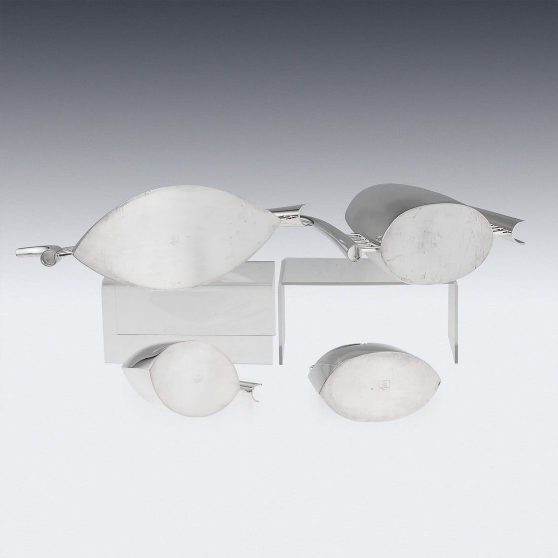 VINTAGE 20thC ITALIAN SILVER PLATED FIVE PIECE TEA SET BY SABATTINI - 7